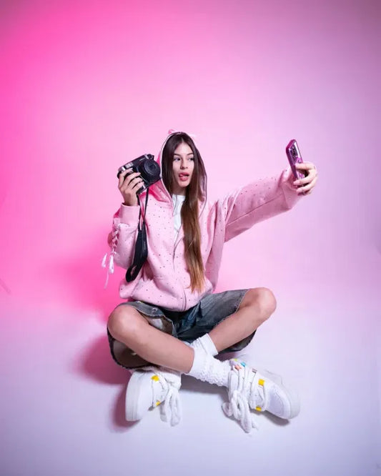 Pink Rhinestone Hoodie